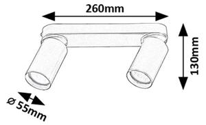 Rabalux 73076 - Bodové svítidlo MIRINA 2xGU10/5W/230V zlatá