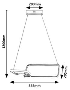 Rabalux 71367 - LED Přisazený lustr MALWEN LED/36W/230V 4000K