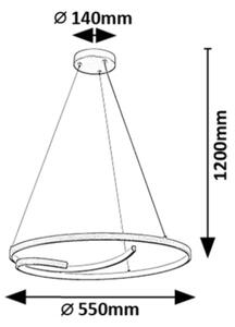 Rabalux 72367 - LED Lustr na lanku NILOO LED/40W/230V 4000K