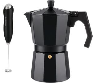 Sada konvičky na espresso a napěňovače mléka, černá (800009570)