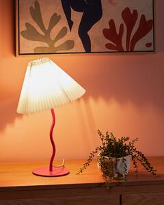 Kovová stolní lampa růžová ALWERO