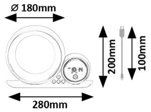 Rabalux 76109 - LED RGB Stolní lampa s reproduktorem WAKEWAY LED/5W/230V