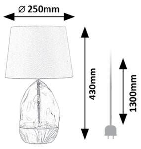 Rabalux 74228 - Stolní lampa APOLONIA 1xE27/40W/230V šedá