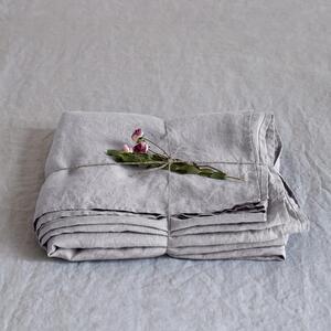 Světle šedé lněné prostěradlo 230x270 cm Light Grey – Linen Tales