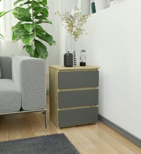 Ak furniture Komoda CL3 se 3 zásuvkami 40 cm dub artisan/šedá