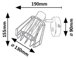 Rabalux 73067 - Nástěnné bodové svítidlo EMERENCIA 1xE14/40W/230V
