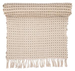 Bavlněný běhoun na stůl Woven Sand 45 × 150 cm