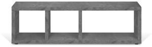 Šedý TV stolek v dekoru betonu 150x45 cm Berlin – TemaHome