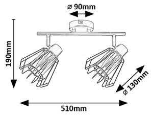 Rabalux 73068 - Bodové svítidlo EMERENCIA 2xE14/40W/230V
