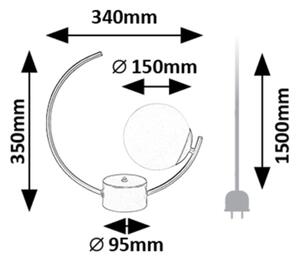 Rabalux 74035 - Stolní lampa MESIRO 1xE14/25W/230V