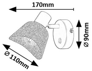 Rabalux 73005 - Nástěnné bodové svítidlo FARELIA 1xE14/10W/230V