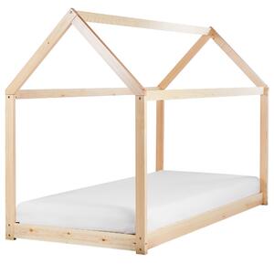 Dětská postel Domek Borovicové dřevo TOSSE 90 x 200 cm Světle hnědá