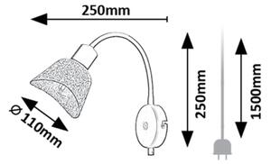 Rabalux 73009 - Nástěnné bodové svítidlo FARELIA 1xE14/10W/230V