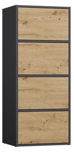 Skříňka Afoctera 1 (antracit + dub artisan). Akce -20%