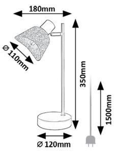 Rabalux 74018 - Stolní lampa FARELIA 1xE14/10W/230V
