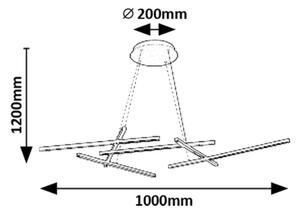 Rabalux 72369 - LED Stm. lustr na lanku SEVERINE LED/40W/230V 3000-6500K + DO