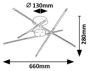 Rabalux 71338 - LED Přisazený lustr HENLI2 LED/40W/230V 3000K černá