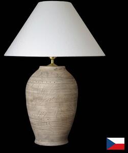 Keramická lampa N405, Natur - Lampa se stínidlem-stříbrné doplňky