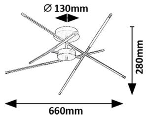 Rabalux 71339 - LED Přisazený lustr HENLI2 LED/40W/230V 3000K zlatá