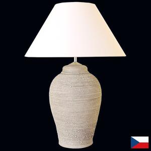 Keramická lampa N410, 56 cm, Natur - Lampa se stínidlem-stříbrné doplňky