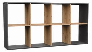 Regál Metros 4 (antracit + dub artisan). Akce -22%