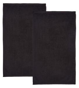 Černé rychleschnoucí/froté bavlněné osušky v sadě 2 ks 90x140 cm Quick Dry – Catherine Lansfield