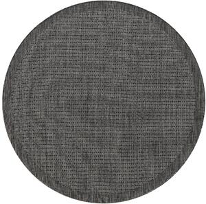 Ayyildiz, Kusový koberec Giza 1410 Black kruh, 120x120 (průměr) kruh, černá, chodba / předsíň