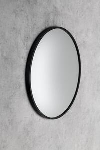 Sapho, NOTION SLIM kulaté zrcadlo v rámu, ø 40cm, černá mat, NT400