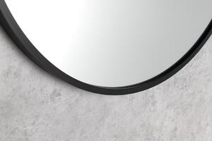 Sapho, NOTION SLIM kulaté zrcadlo v rámu, ø 50cm, černá mat, NT500