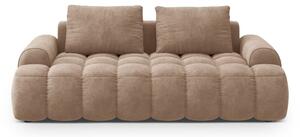 Světle hnědá sametová pohovka 200 cm Linz – Cosmopolitan Design