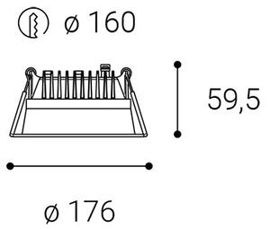 LED2 2250643 Svítidlo ZETA M, B 18-25W 4000K zápustné černá - LED2 Lighting