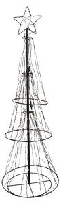 Vánoční stojací lampa černá strom 150 cm vč. LED s časovačem IP44 - Ugoku