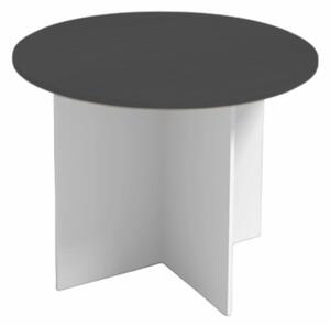 Jednací stůl s kulatou deskou PRIMO WHITE, průměr 1000 mm, bílá/grafitová