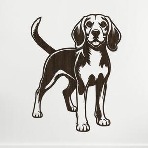 Dřevo života | Dřevěný obraz Bígla (Beagle) | Rozměry (cm): 31x40 | Zvolte barvu dekoru: Wenge