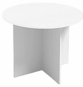 Jednací stůl s kulatou deskou PRIMO WHITE, průměr 1000 mm, bílá