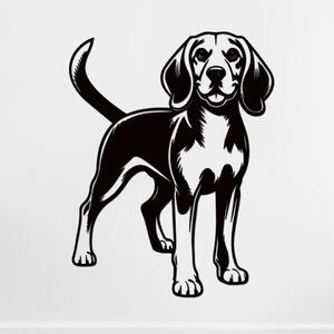 Dřevo života | Dřevěný obraz Bígla (Beagle) | Rozměry (cm): 31x40 | Zvolte barvu dekoru: Černá