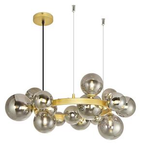 Brilagi - LED Lustr na lanku MILLA 15xG9/3W/230V zlatá/kouřová