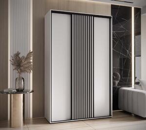 Šatní skříň s posuvnými dveřmi Lanko - 150 cm Barva: Bílá