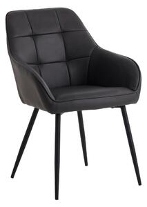 Tmavě šedá čalouněná jídelní křesla v sadě 2 ks s područkami Nolan Square – Unique Furniture