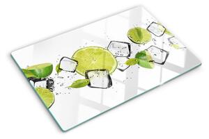 Skleněná krájecí deska Citrony s ledem ve vodě ddk-nr-wm-00006909