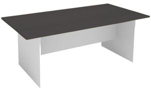 Jednací stůl PRIMO WHITE, 2000 x 1000 mm, bílá/grafitová