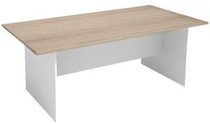 Jednací stůl PRIMO WHITE, 2000 x 1000 mm, bílá/dub přírodní