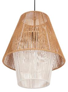 Lustr na lanku AFRICA 1xE27/40W/230V pr. 40 cm hnědá/krémová