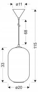 Lustr na lanku CRESTO 1xE27/40W/230V bílá