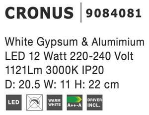 Nova Luce Nástěnné LED svítidlo CRONUS,12W 3000K