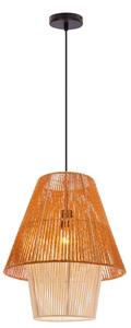 Lustr na lanku AFRICA 1xE27/40W/230V pr. 40 cm hnědá/krémová