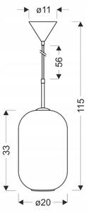 Lustr na lanku CRESTO 1xE27/40W/230V bílá/zlatá