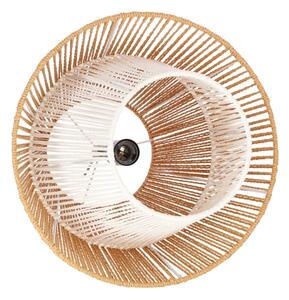 Lustr na lanku AFRICA 1xE27/40W/230V pr. 40 cm hnědá/krémová