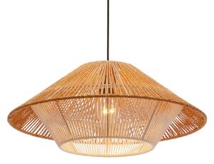 Lustr na lanku AFRICA 1xE27/40W/230V pr. 50 cm hnědá/krémová