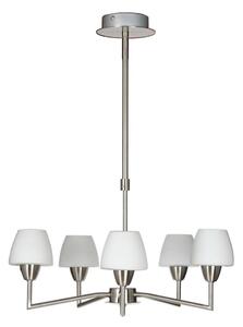 Lustr na tyči TOGO 5xG9/40W/230V matný chrom/bílá